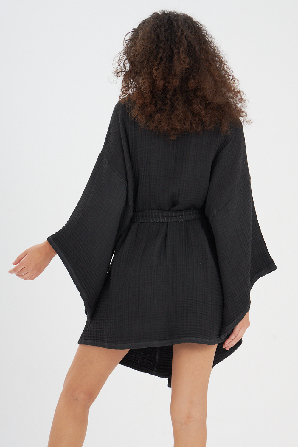 Siyah Bürümcük Kimono